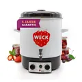 Produktbild: WECK Einkochautomat WAT15-A Emaille mit Präzisionsthermostat, Auslaufhahn & Zeitschaltuhr – 29L Einkochtopf, Glühweinkocher, Dampfentsafter, Einweckautomat – Made in Germany
