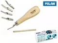 Produktbild: 8411574069089 Zestaw 5 dłut do linorytu Milan w zamykanym pudełku Milan