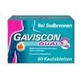 Produktbild: GAVISCON Dual 250mg/106,5mg/187,5mg Kautabletten 80 St.