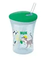 Produktbild: NUK Trinkbecher Action Cup 230ml grün mit Trinkhalm ab 12M