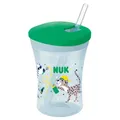 Produktbild: NUK Trinkbecher Action Cup 230ml grün mit Trinkhalm ab 12M