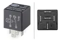 Produktbild: HELLA 4RD 933 332-641 Relais, Arbeitsstrom - 12V - 5-polig - Schaltbild: W2 - Wechsler - Farbe: schwarz - ohne Halter