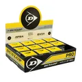 Produktbild: Dunlop Squashball Pro (2 gelbe Punkte, Speed sehr langsam) schwarz - 12 Bälle im Karton