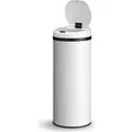 Produktbild: Juskys Automatik Mülleimer mit Sensor 50L für Küche - elektrischer Deckel - Weiß - Weiß