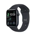 Produktbild: Apple Watch SE (2. Generation) (GPS, 44mm) Smartwatch - Aluminiumgehäuse Mitternacht, Sportarmband Mitternacht - Regular. Fitness-und Schlaftracker, Unfallerkennung, Herzfrequenzmesser, Wasserschutz