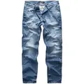 Produktbild: REPUBLIX Straight-Jeans CONNOR Herren Regular Fit Destroyed Jeans blau W32/L34