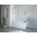 Produktbild: Goldene Badewannenabtrennung im Art-Deco-Stil - 80 x 140 cm - gehärtetes Glas - BRADENTON