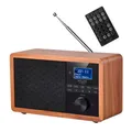 Produktbild: Adler AD1184 Radio DAB+ Bluetooth 5.0 FM/UKW Holzgehäuse Wecker Fernbedienung
