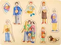 Produktbild: Setzpuzzle Familie und Freunde, Holzpuzzle 9 Teile, Oma, Opa, Mutter, Vater...