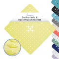 Produktbild: Toniamo Duschmatte rutschfest 53x53 cm | Antirutschmatte Dusche quadratisch | Rutschmatte Dusche antibakteriell & maschinenfest | Duscheinlage rutschfest BPA-frei | Lemon