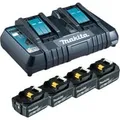 Produktbild: Power Source Kit 18V 6Ah, Set schwarz, 4x Akku BL1860B, 1x Ladegerät DC18RD