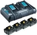 Produktbild: Makita DC18RD - Batterieladegerät + Batterie 4 x - Li-Ion - 6 Ah - 108 Wh - 2 x Batterien laden (199485-6)