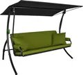Produktbild: Angerer Hollywoodschaukel Elegance Joy – Schaukel zum Sitzen, Liegen & Entspannen, inkl. Bett-Funktion, einfache Montage, Made in Germany, hochwertiger Stoff, Hellgrün