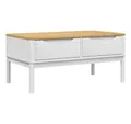 Produktbild: vidaXL Ablagetisch, Couchtisch FLORO Weiß 99x55,5x45 cm Massivholz Kiefer