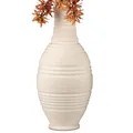 Produktbild: Deko Bodenvase RELIEF bauchig rund H. 45cm matt creme Keramik Formano W25