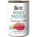 Produktbild: Brit Mono Protein Nassfutter für Hunde Thunfisch mit Süßkartoffeln Dose 400g