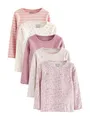 Produktbild: NEXT Mädchen 5er-Pack gerippte Langarmoberteile Rosa 6 Jahre