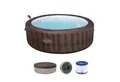 Produktbild: Bestway Whirlpool LAY-Z-SPA Bali AirJet, (Packung, mit App-Steuerung, Rattan-Optik (Schokobraun), Integrierte Energiespardämmung