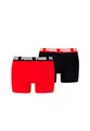 Produktbild: PUMA Boxer Boxershorts Men Herren Everyday Unterhose Unterwäsche 2er Pack, Farbe:Black/Red, Bekleidungsgröße:L