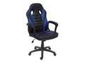 Produktbild: Bürostuhl MCW-F59, Schreibtischstuhl Drehstuhl Racing-Chair Gaming-Chair, Kunstleder ~ schwarz/blau