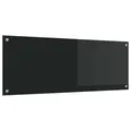 Produktbild: vidaXL Küchenrückwand Schwarz 110 x 40 x 0,6 cm Gehärtetes Glas, Moderner Küchenstil, Coole Rückwand, hitzebeständiger Schutz, Glasplatte, einfache Reinigung für Deine Kochzone