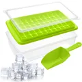 Produktbild: Eiswürfelform für 55 Eiswürfel mit Deckel Behälter Schaufel Eiswürfelbereiter