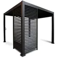 Produktbild: Leco Pergola Lamellenwand zur Lamellenpergola DELUXE 4x3m, (1-tlg), Aluminiumprofile, pulverbeschichtet, anthrazit grau 123 cm x 236 cm