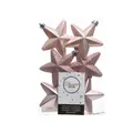 Produktbild: Eminza Weihnachtskugeln Sterne Kunststoff 6er Set Rosa Set 6 ETOILES Weihnachtsbaumschmuck Chamonix puderrosa (rosa)