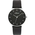 Produktbild: Quarzuhr S.OLIVER, schwarz, Armbanduhren, Damen, Quarzuhr, Armbanduhr, Damenuhr, analog, Lederarmband