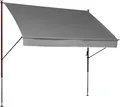 Produktbild: Angerer Klemmmarkise granit - 250 cm breit - Balkonmarkise ohne Bohren