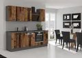Produktbild: Kuechen-preisbombe Küche Old Style Basic 240 cm Old Wood Optik Küchenzeile Küchenblock Einbauküche