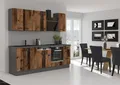 Produktbild: Küche OLD STYLE Basic 240 cm Old Wood Optik Küchenzeile Küchenblock Einbauküche
