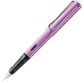 Produktbild: Lamy AL-star lilac Füller – Füllhalter mit ergonomischem Griff & polierter Stahlfeder in Strichbreite EF – leichtes Aluminiumgehäuse – inkl. Tintenpatrone T 10 blau – Rechtshänder