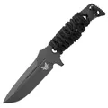 Produktbild: Benchmade - 375BK-1 festes Adamas-Messer, Drop-Point-Klinge, einfarbige Kante, kobaltschwarzes Skelett mit Paracord-Griff