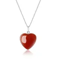 Produktbild: Geschenkideen Damen 925 Sterling Silber Kette mit Herz Anhänger Liebe Anhänge...