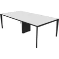 Produktbild: Quadrifoglio Konferenztisch X5 weiß rechteckig, 4-Fuß-Gestell grau, 240,0 x 120,0 x 75,0 cm