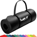 Produktbild: MOVIT Gymnastikmatte, hautfreundlich und phthalatfrei, in 3 Größen und 12 Farben - Auswahl: 190cm x 60cm x 1,5cm in schwarz