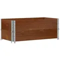 Produktbild: vidaXL Palettenbett Paletten-Aufsatzrahmen 2 Stk. Braun 100x50 cm Massivholz Kiefer (2-tlg) braun 50 cm x 100 cm x 41 cm