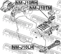 Produktbild: Motorkissen vorne rechts Hydrolager NM-J10RH FEBEST für NISSAN