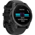 Produktbild: fēnix E - 47mm, AMOLED, Smartwatch Schwarz/Schiefergrau, Silikon-Armband, Edelstahl