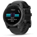 Produktbild: Garmin fenix E - 47 mm AMOLED Schwarz/Schiefergrau mit QuickFit-Silikon-Armband ...