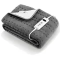 Produktbild: Wärmeunterbett 150x80 cm, Grau, 10-stufige Heizreglung, Timer, Maschinenwäsche