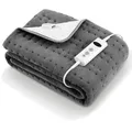 Produktbild: Elektrische Beheizte Unterbett 150 x 80 cm Grau mit 10 Temperaturstufen, Auto...