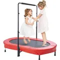 Produktbild: VEVOR Kindertrampolin Indoor / Outdoor-Trampolin faltbares Mini Trampolin mit Griff, Rebounder-Trampolin Gartentrampolin für Kleinkinder, Geburtstagsgeschenk für Kinder ab 3 Jahren für Spaß, rot