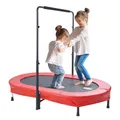 Produktbild: VEVOR Kindertrampolin Indoor/Outdoor-Trampolin faltbares Mini Trampolin mit Griff, Geburtstagsgeschenk für Kinder ab 3 Jahren für Spaß, rot