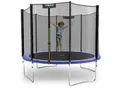 Produktbild: KINETIC SPORTS Trampolin Outdoor SALTO Ø 183/244/305/366/400/430/490 cm - Kindertrampolin Set mit Leiter, Netz, Randpolster, USA Sprungtuch - Gartentrampolin, bis zu 160kg Blau Ø 305 cm Ø 305 cm, Blau