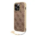Produktbild: Guess Hülle Für iPhone 14 Pro Hülle Braun case 4G Charms Collection