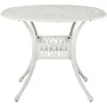 Produktbild: Outdoor Bistrotisch ANCONA 90 cm 90 cm Metall Cremeweiß