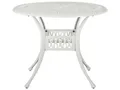Produktbild: Gartentisch weiß Aluminium runde Form Retro Ancona