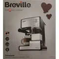 Produktbild: Breville VCF045X PrimaLatte Kaffee- und Espressomaschine, für Kaffeepulver oder Pads geeignet, 15 Bar, Milchschäumer, Silber/Weiß - Schwarz/Silber